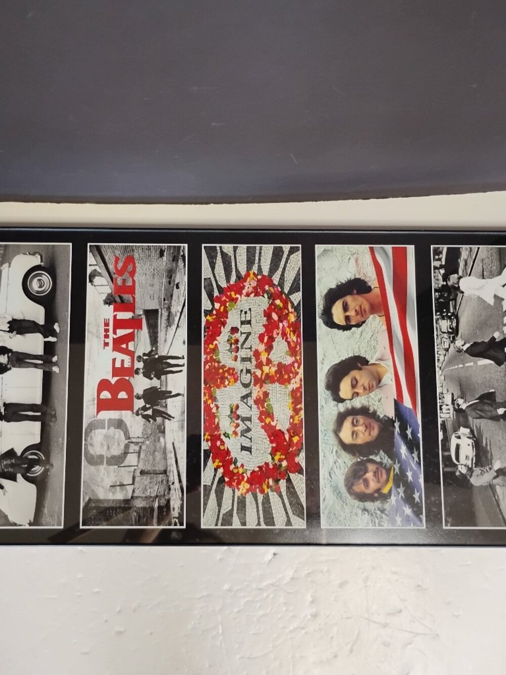 The Beatles Quadruple Mini Photographs Framed Picture Poster Decor